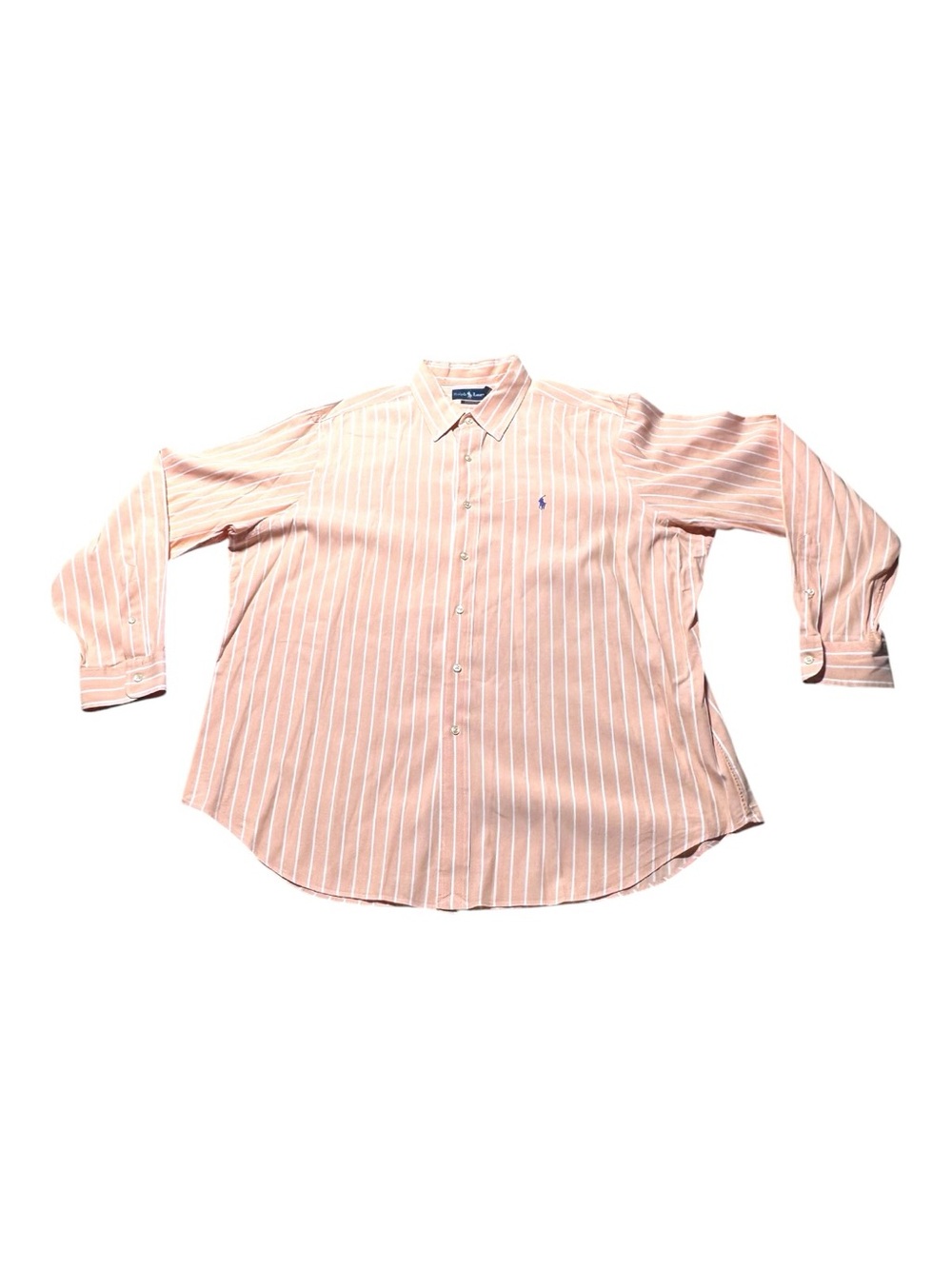 Ralph Lauren Men’s XXL Striped Long-Sleeve Button-Down Shirt Classic Fit Salmon - Picture 5 of 9